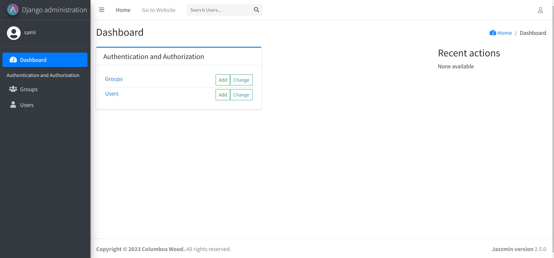 Admin Page
