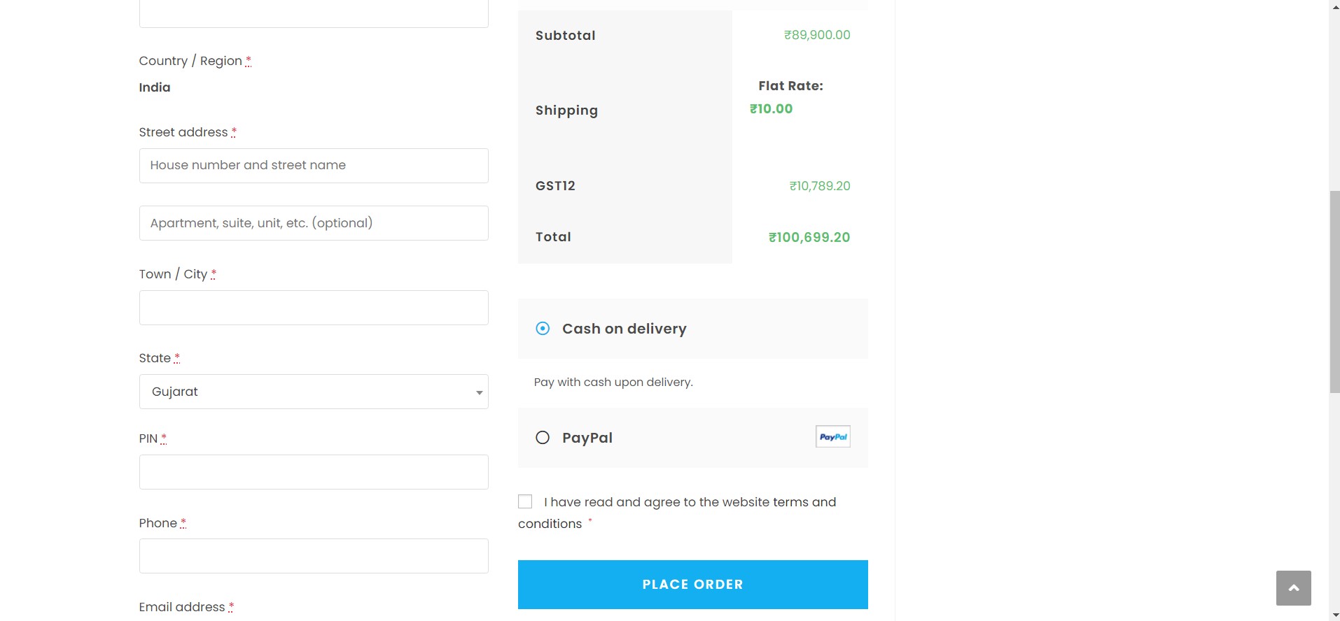 Product Order and Payment
